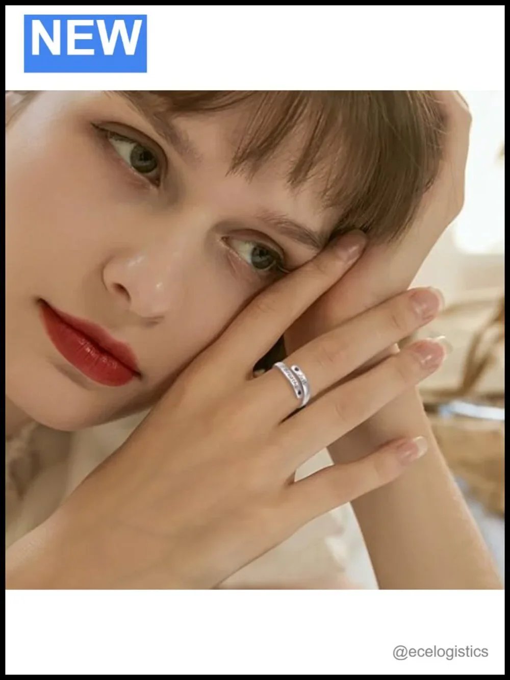 925 Sterling Silver Adjustable Just Breathe Motivational Ring